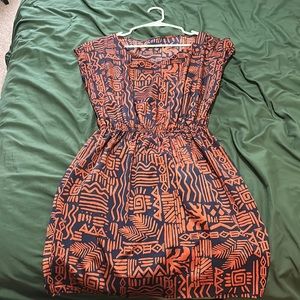 Printed short sundress